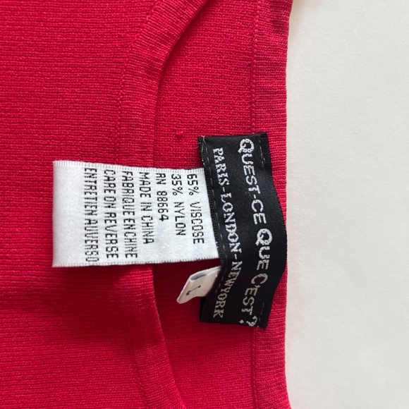 Joseph A. QU’EST-CE QUE C ‘ EST? Crew Neck Sweater Tank sz L - Picture 3 of 5